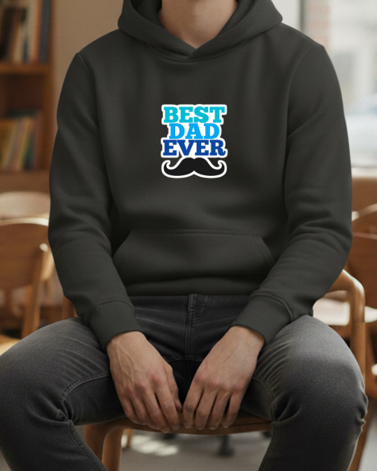 Best Dad Ever Baskılı Sweatshirt - Görsel 14