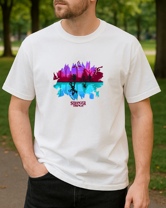 Stranger Things Baskılı T-Shirt - Görsel 4