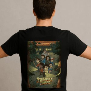 Stranger Things Baskılı T-Shirt