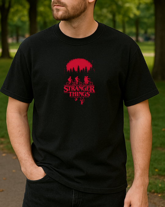 Stranger Things Baskılı T-Shirt - Görsel 7