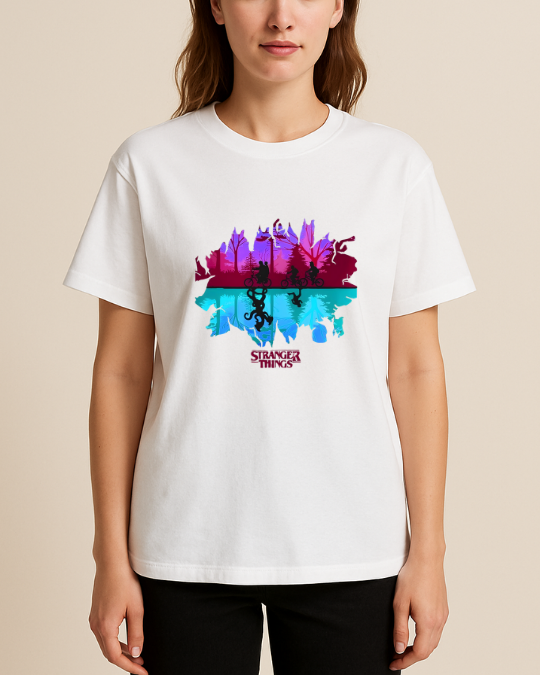 Stranger Things Baskılı T-Shirt - Görsel 8