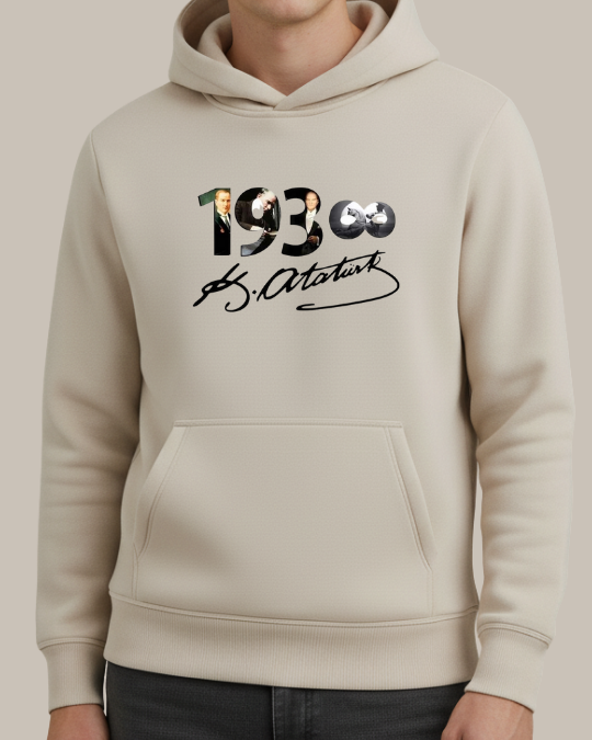 1938 ve Atatürk İmzası Baskılı Sweatshirt - Görsel 8