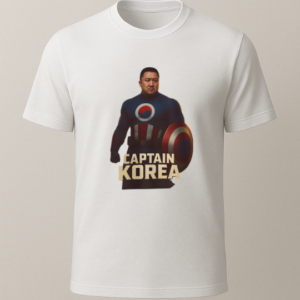 Kaptain Korea Baskılı T-Shirt