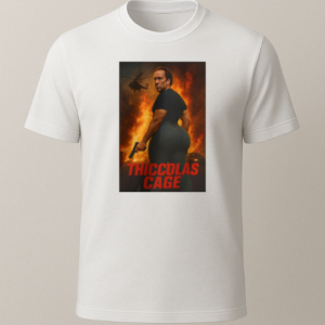 Thiccolas Cage Baskılı T-Shirt