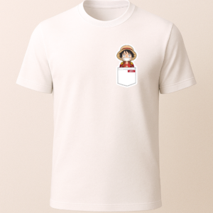 One Piece Cep Tasarımlı Baskılı T-Shirt