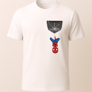Spiderman Cep Tasarım Baskılı T-shirt