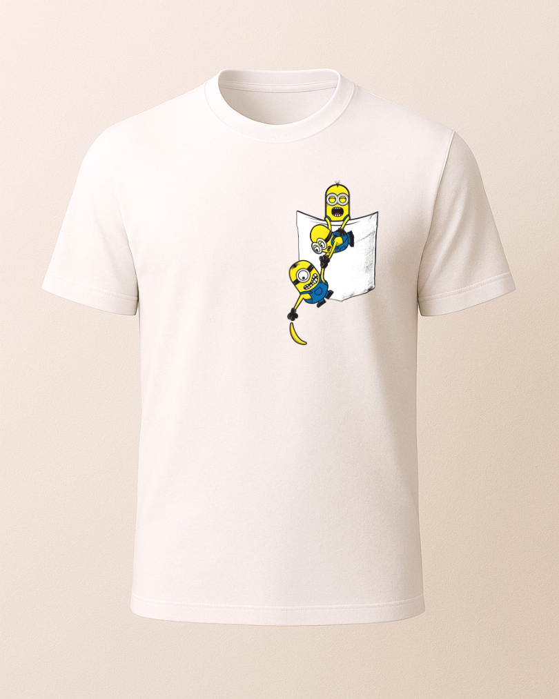 Minions Cep Tasarım Baskılı T-Shirt