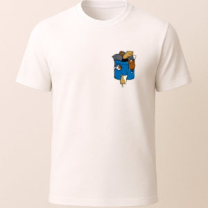 Kediler Cep Tasarımlı Baskılı T-Shirt