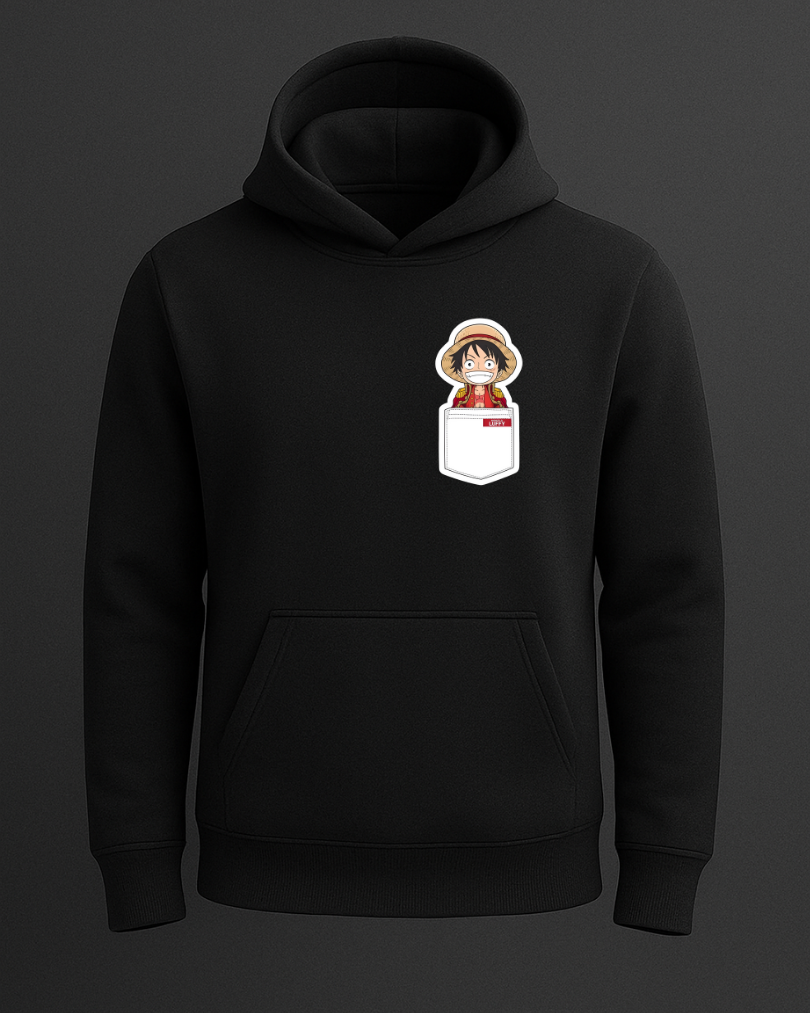 One Piece Cep Tasarımlı Baskılı Sweatshirt - Görsel 12