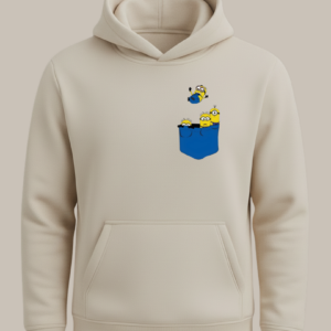 Minions Cep Tasarımlı Baskılı Sweatshirt