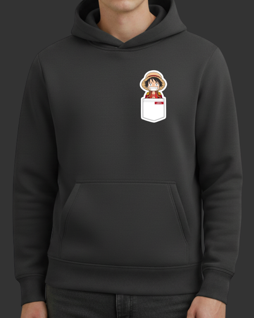 One Piece Cep Tasarımlı Baskılı Sweatshirt - Görsel 11