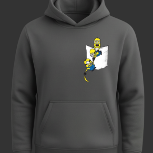 Minions Cep Tasarımlı Baskılı Sweatshirt
