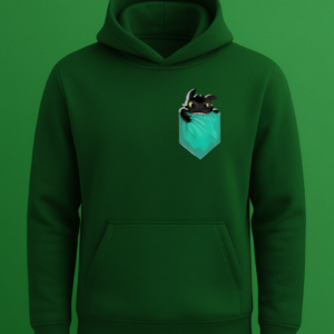 Dişsiz Cep Tasarım Baskılı Sweatshirt