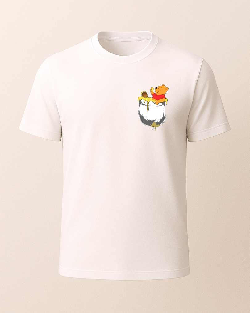 Pooh Cep Tasarımlı Baskılı T-Shirt