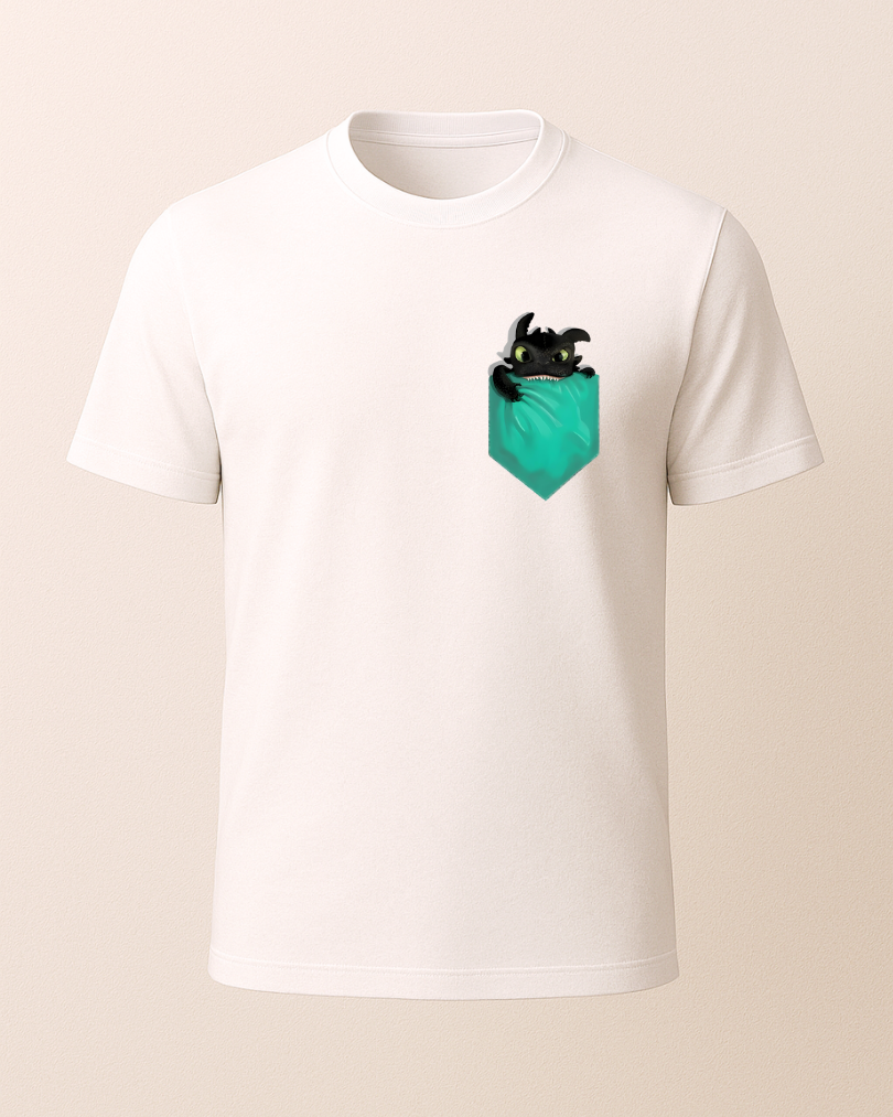 Dişsiz Cep Tasarım Baskılı T-Shirt