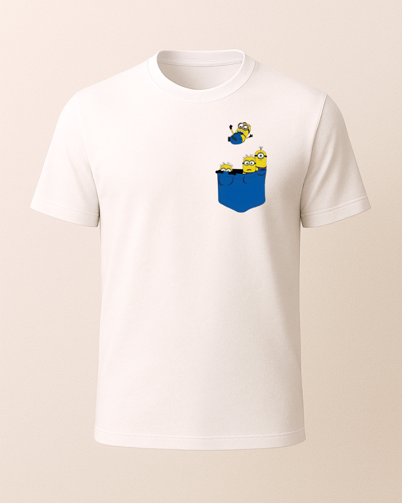 Minions Cep Tasarım Baskılı T-Shirt