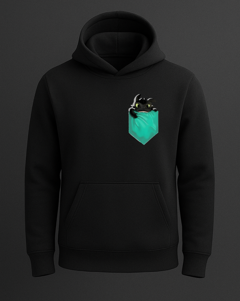 Dişsiz Cep Tasarım Baskılı Sweatshirt - Görsel 5