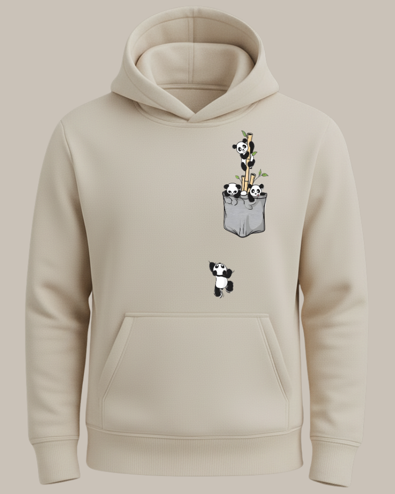 Pandalar Cep Tasarımlı Baskılı Sweatshirt - Görsel 10