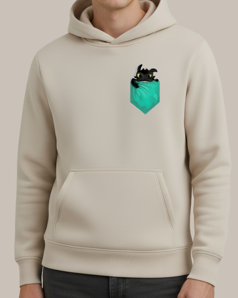 Dişsiz Cep Tasarım Baskılı Sweatshirt - Görsel 12