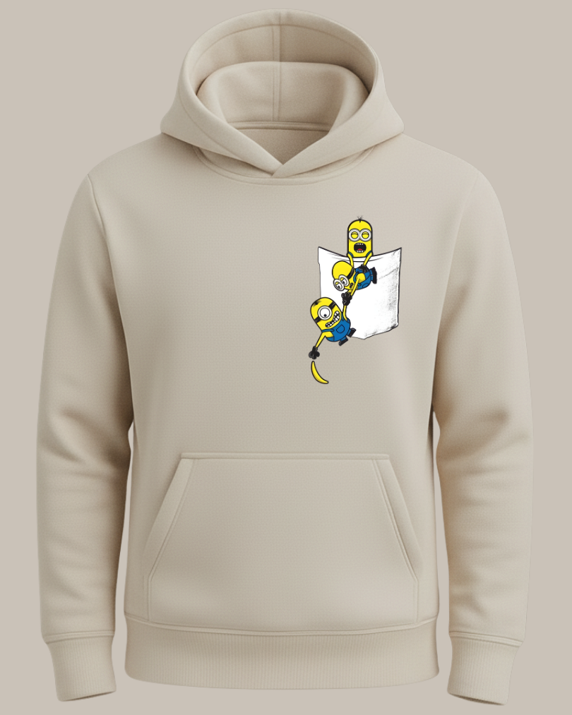 Minions Cep Tasarımlı Baskılı Sweatshirt - Görsel 15