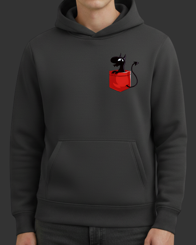 Sevimli İblis Cep Tasarımlı Baskılı Sweatshirt - Görsel 13