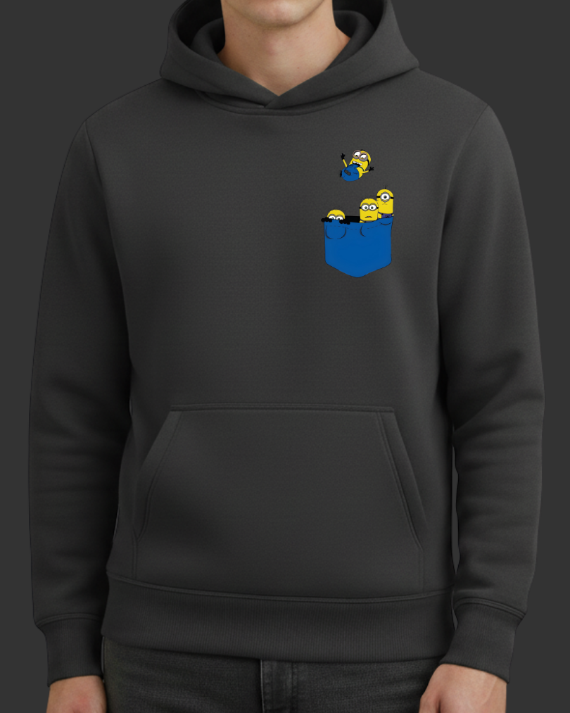 Minions Cep Tasarımlı Baskılı Sweatshirt - Görsel 9