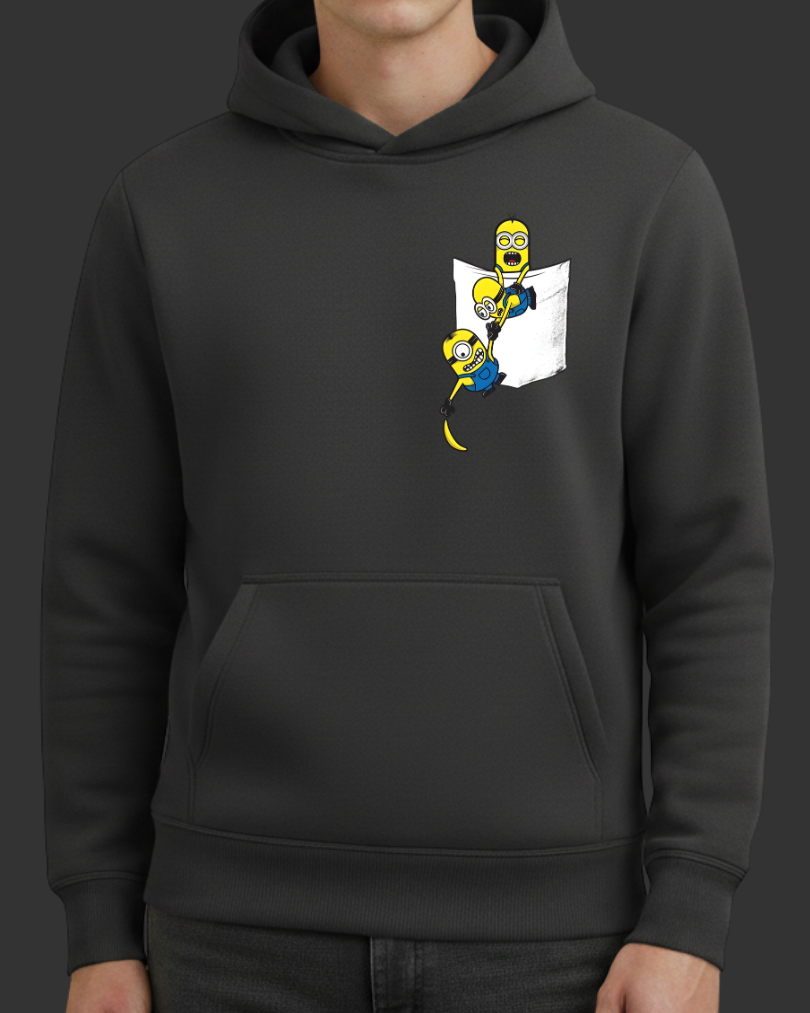 Minions Cep Tasarımlı Baskılı Sweatshirt - Görsel 5