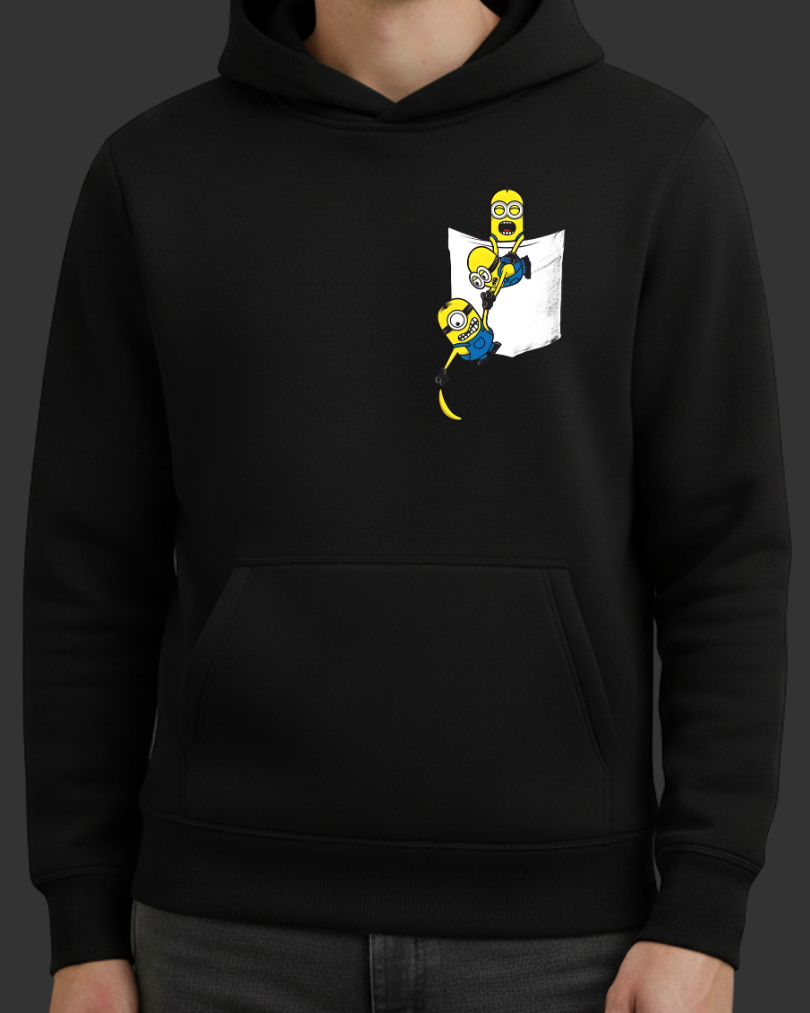 Minions Cep Tasarımlı Baskılı Sweatshirt - Görsel 9
