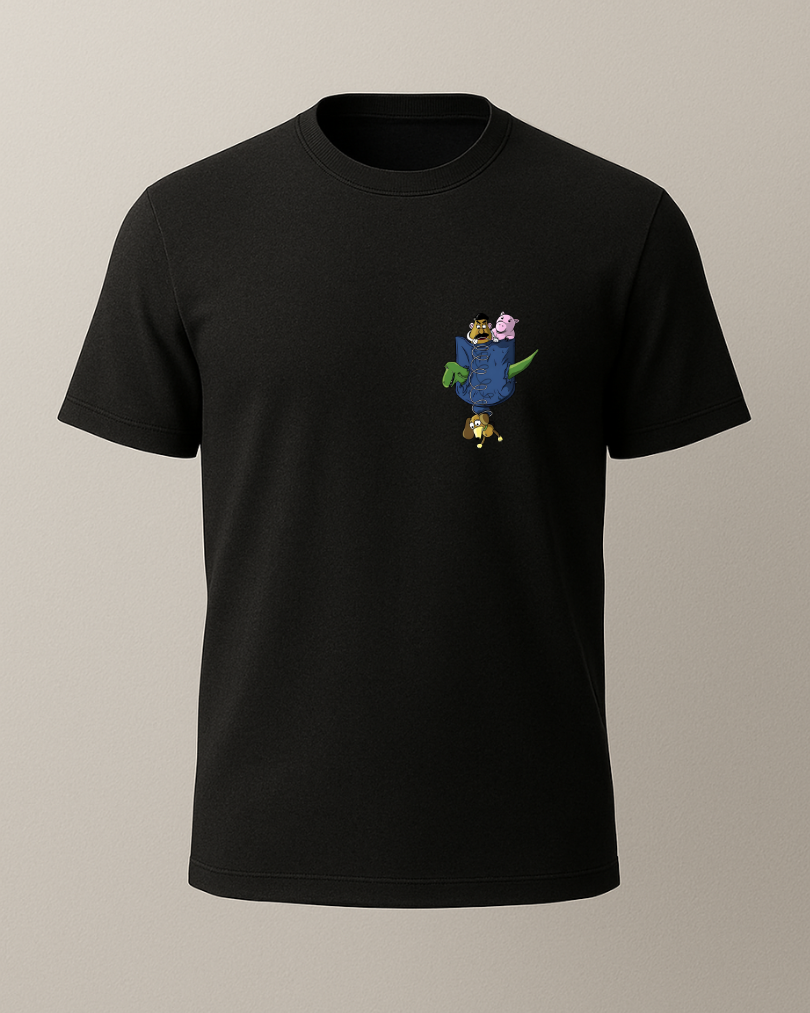 Oyuncak Hikayesi Cep Tasarımı Baskılı T-Shirt - Görsel 4