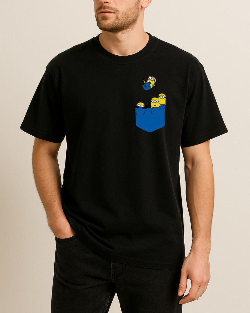 Minions Cep Tasarım Baskılı T-Shirt - Görsel 6