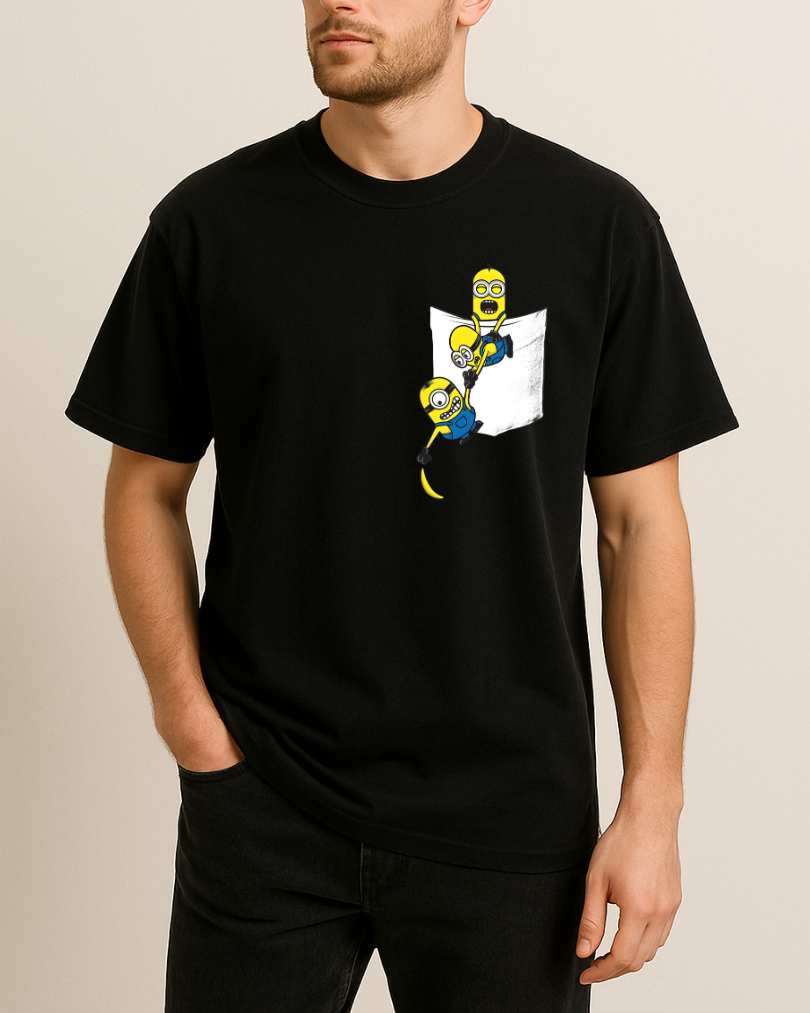 Minions Cep Tasarım Baskılı T-Shirt - Görsel 6