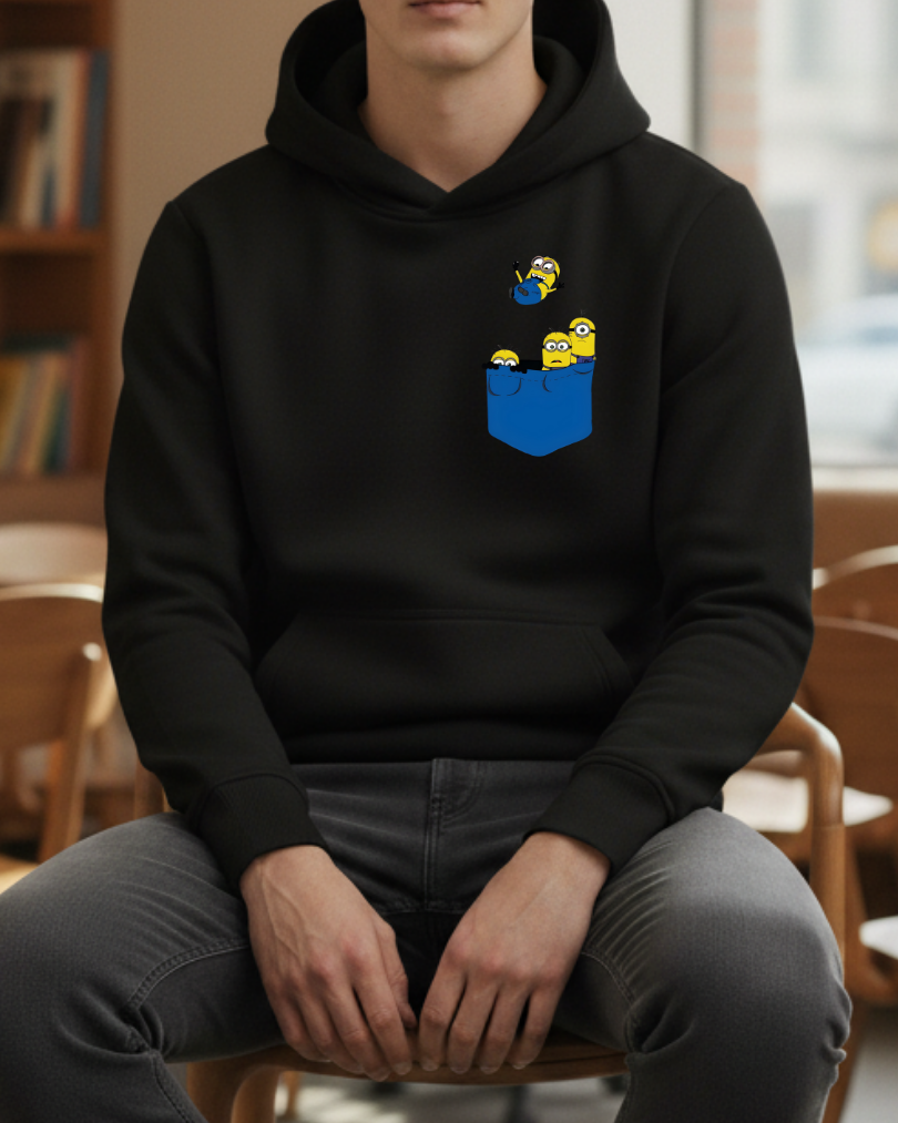 Minions Cep Tasarımlı Baskılı Sweatshirt - Görsel 13