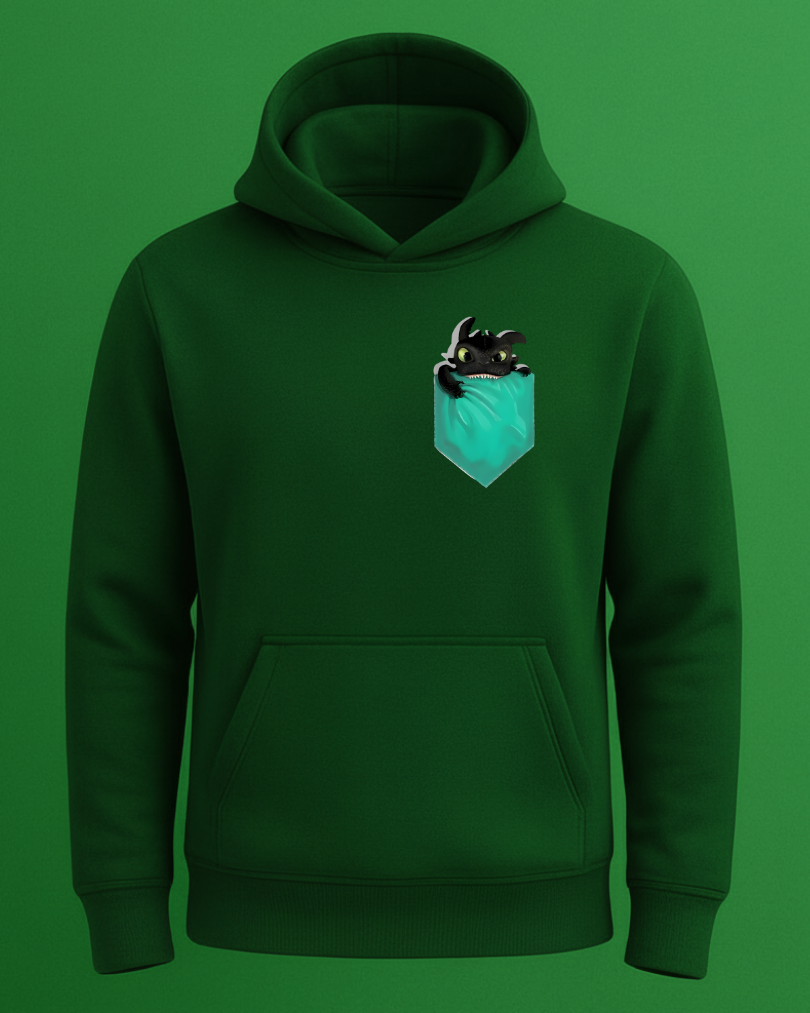 Dişsiz Cep Tasarım Baskılı Sweatshirt