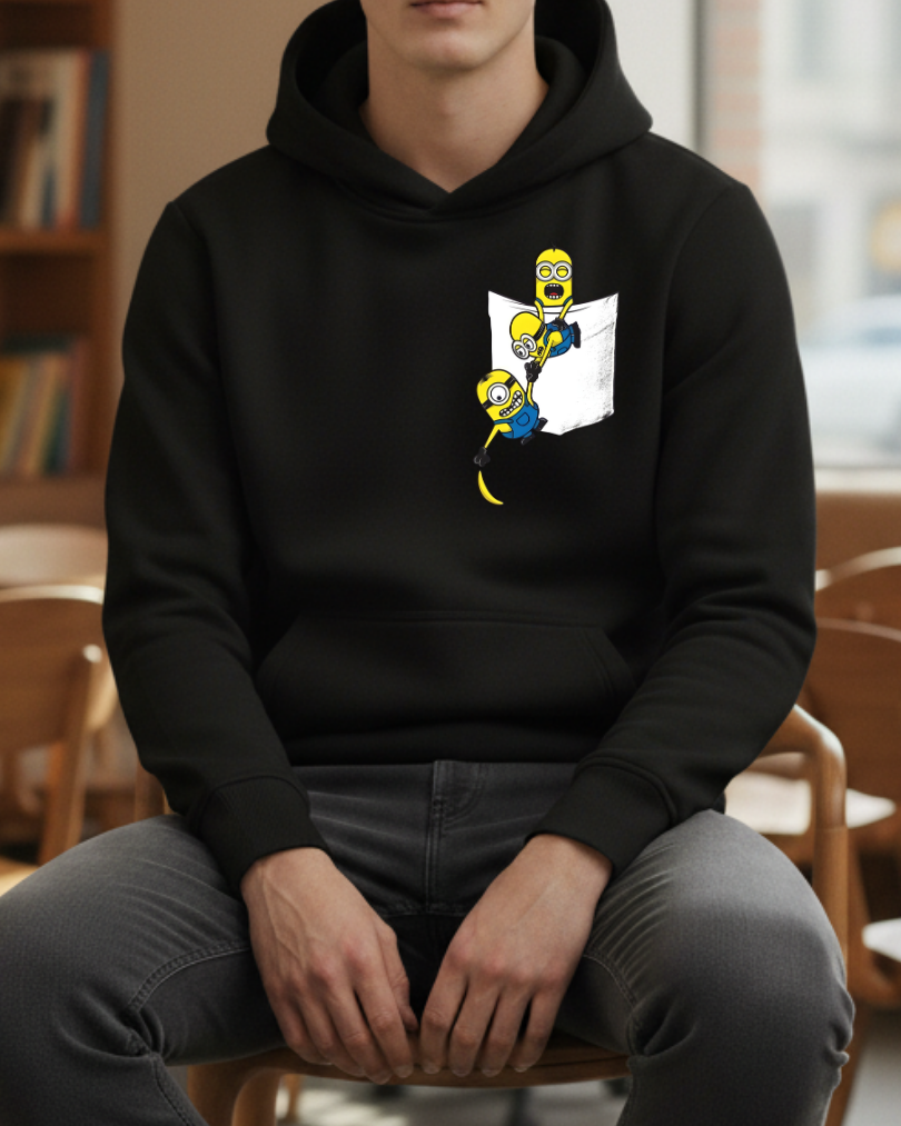 Minions Cep Tasarımlı Baskılı Sweatshirt - Görsel 10