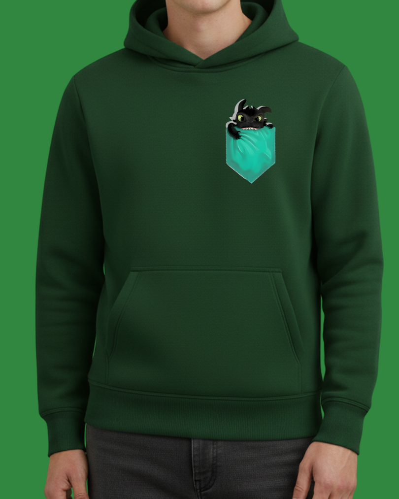 Dişsiz Cep Tasarım Baskılı Sweatshirt - Görsel 9