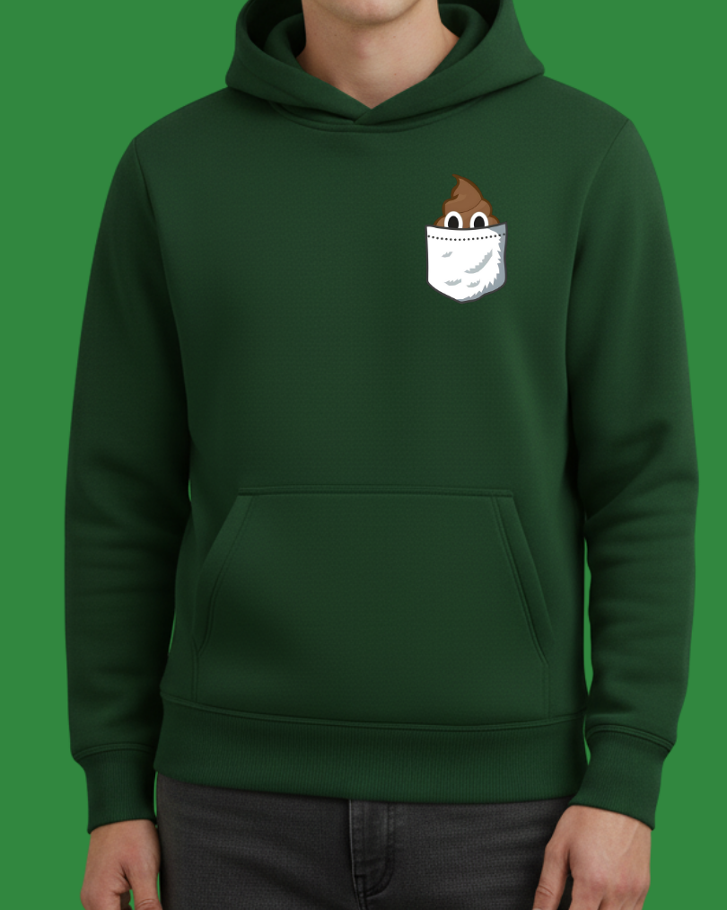 Gülen B*k Emojili Cep Tasarımlı Baskılı Sweatshirt - Görsel 7