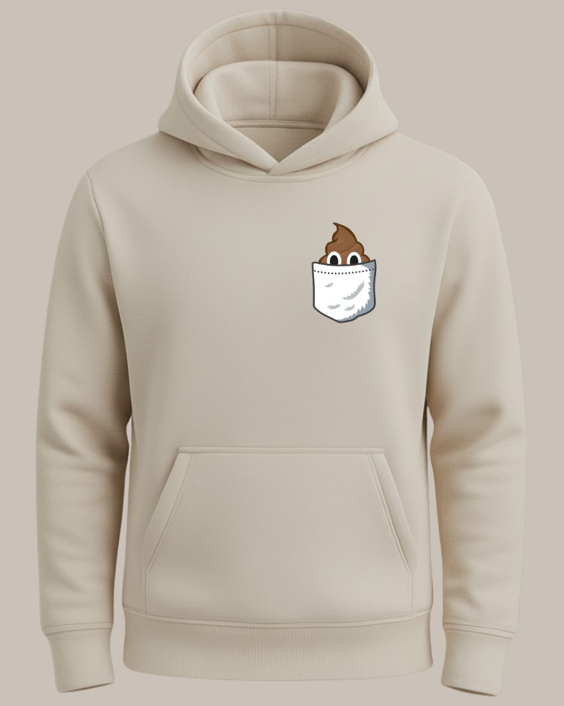 Gülen B*k Emojili Cep Tasarımlı Baskılı Sweatshirt - Görsel 8