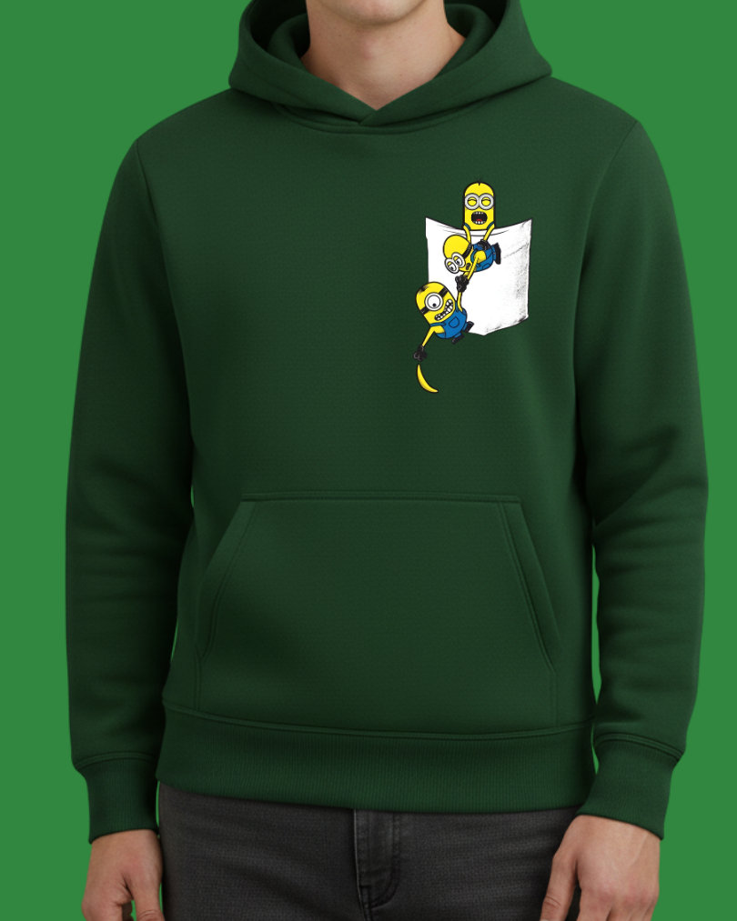 Minions Cep Tasarımlı Baskılı Sweatshirt - Görsel 13