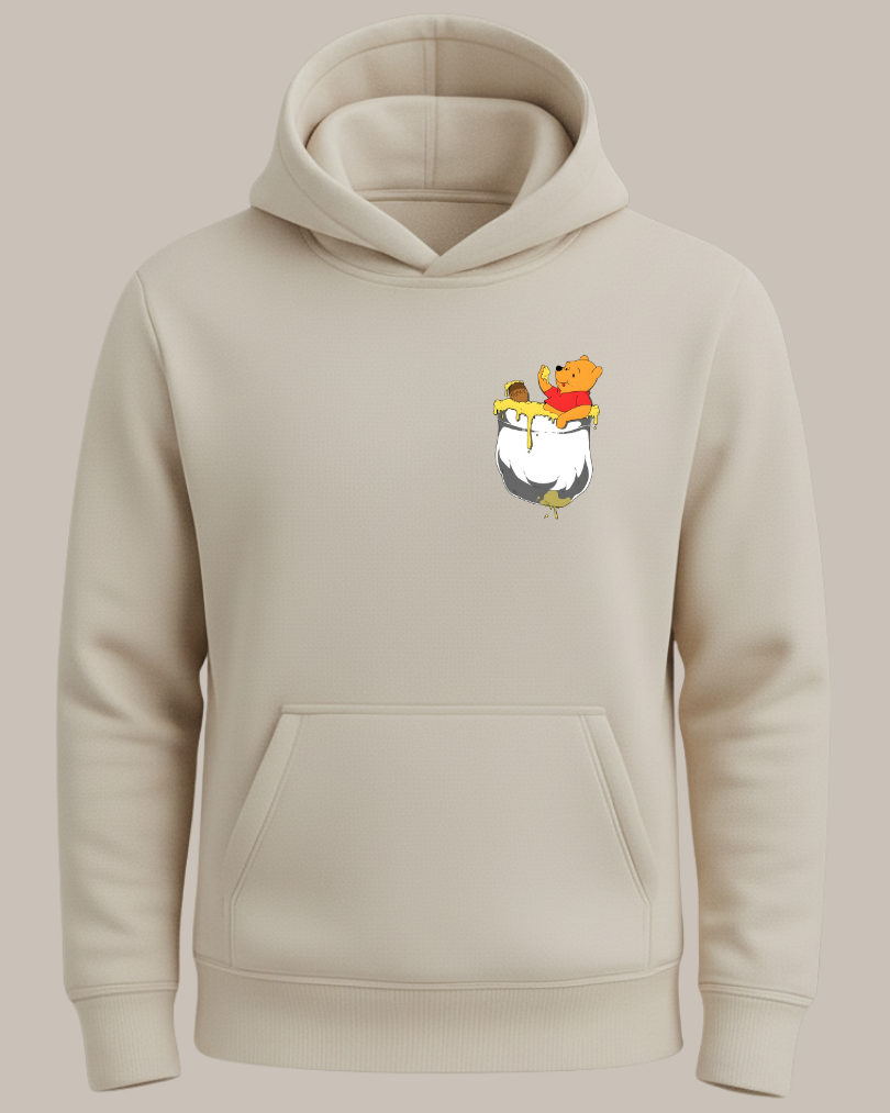 Pooh Cep Tasarımlı Baskılı Sweatshirt