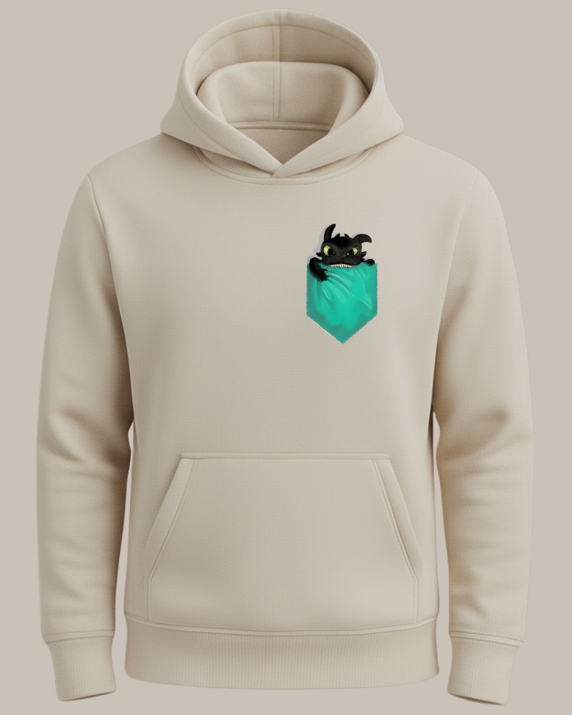 Dişsiz Cep Tasarım Baskılı Sweatshirt - Görsel 10