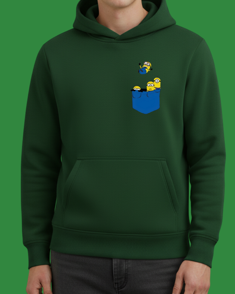 Minions Cep Tasarımlı Baskılı Sweatshirt - Görsel 3