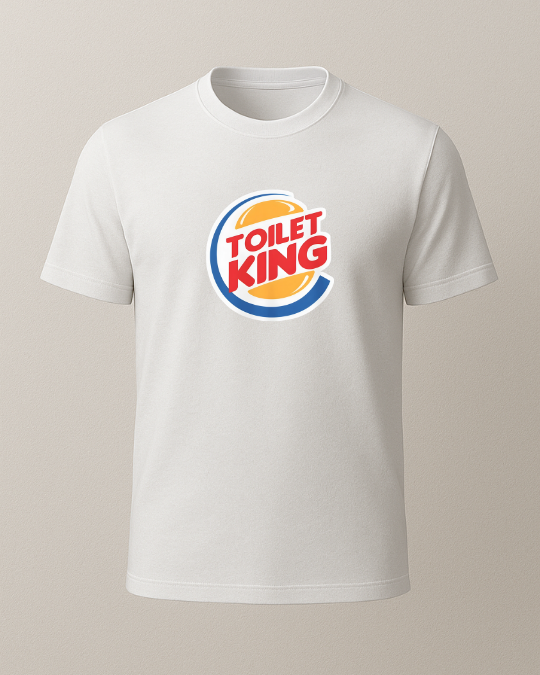 Toilet King Baskılı T-Shirt