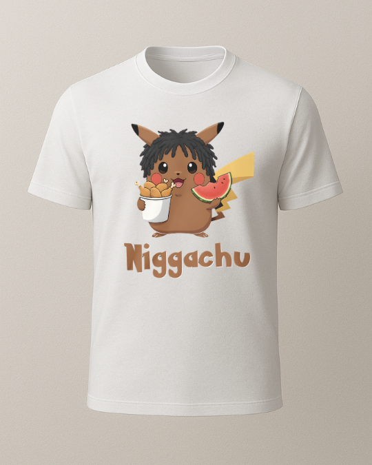Niggachu Baskılı T-Shirt