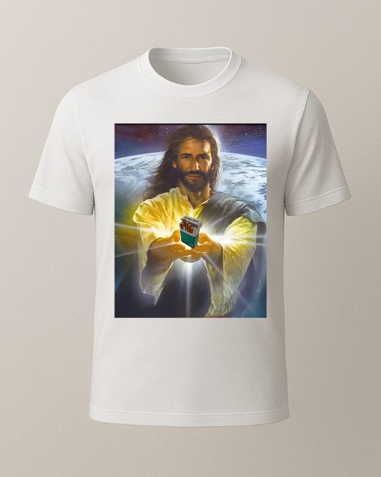 Jesus Baskılı T-Shirt