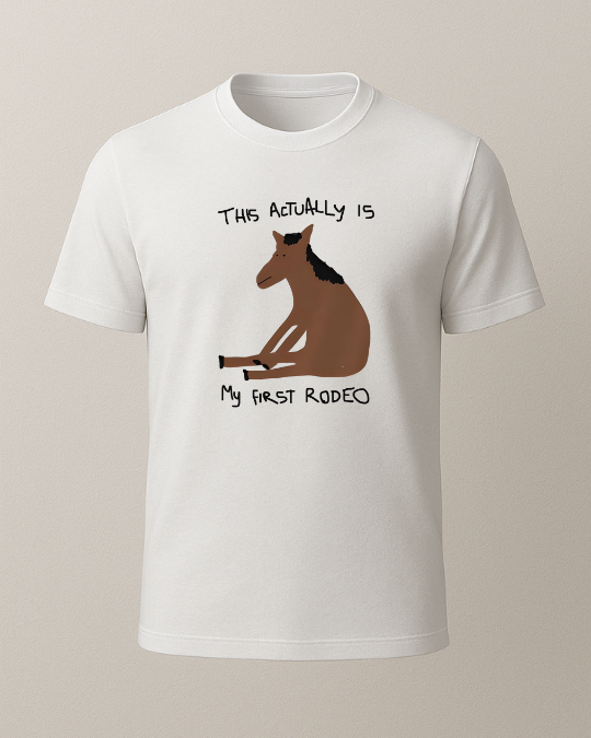 First Rodeo Baskılı T-Shirt