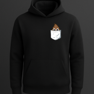 Gülen B*k Emojili Cep Tasarımlı Baskılı Sweatshirt