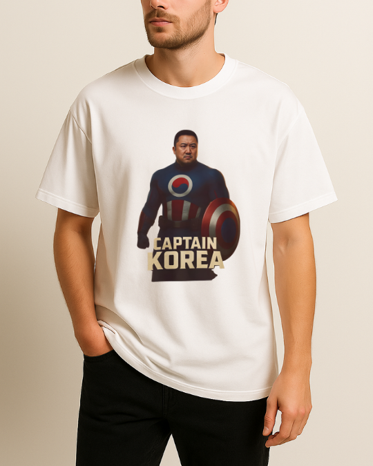 Kaptain Korea Baskılı T-Shirt - Görsel 3
