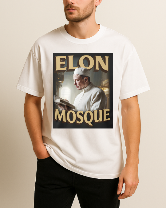 Elon Mosqoue Baskılı T-Shirt - Görsel 3