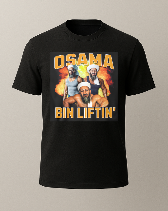 Osamabin Lifting Baskılı T-Shirt - Görsel 5