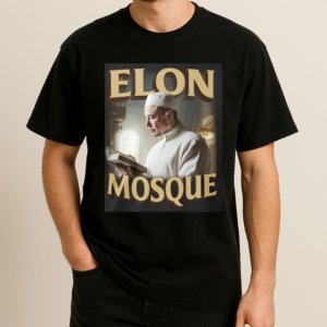 Elon Mosqoue Baskılı T-Shirt